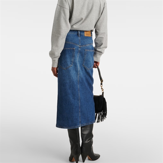 Isabel Marant Etoile Vandy Nederdel, Denim Blue